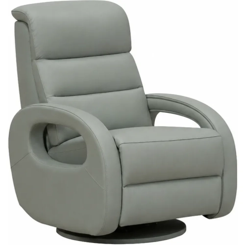 Gunter Triple Power Swivel Glider Recliner in Robyn Mint Green Leather